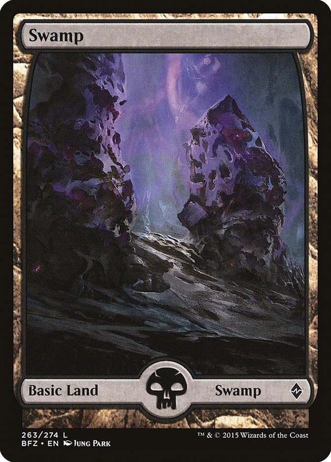 Swamp (263) (Full Art) [Battle for Zendikar] | Exor Games Truro