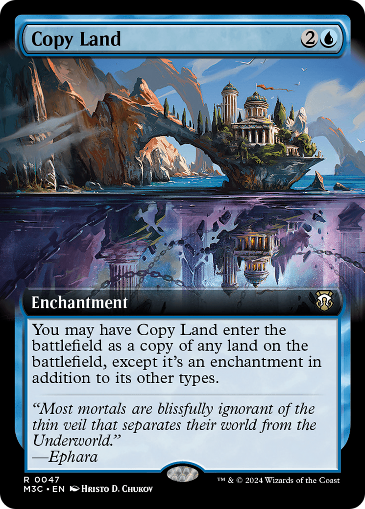 Copy Land (Extended Art) (Ripple Foil) [Modern Horizons 3 Commander] | Exor Games Truro