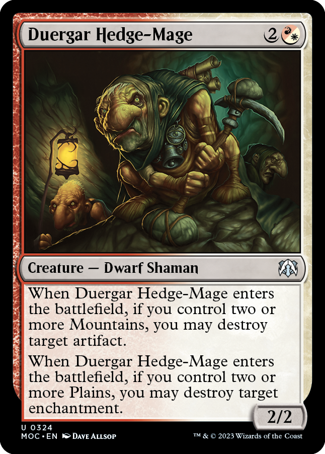 Duergar Hedge-Mage [March of the Machine Commander] | Exor Games Truro