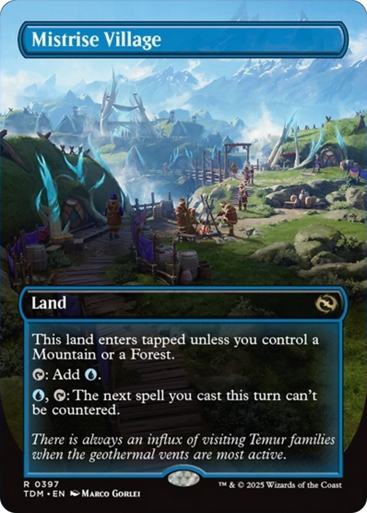 Mistrise Village (Borderless) [Tarkir: Dragonstorm] | Exor Games Truro
