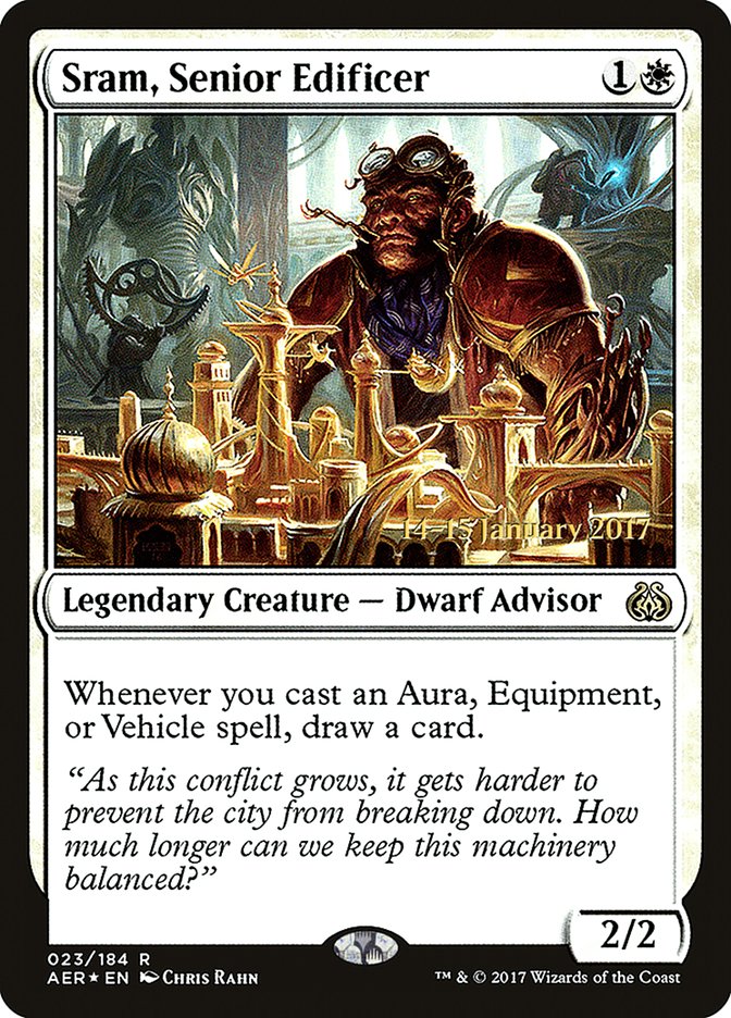 Sram, Senior Edificer [Aether Revolt Prerelease Promos] | Exor Games Truro