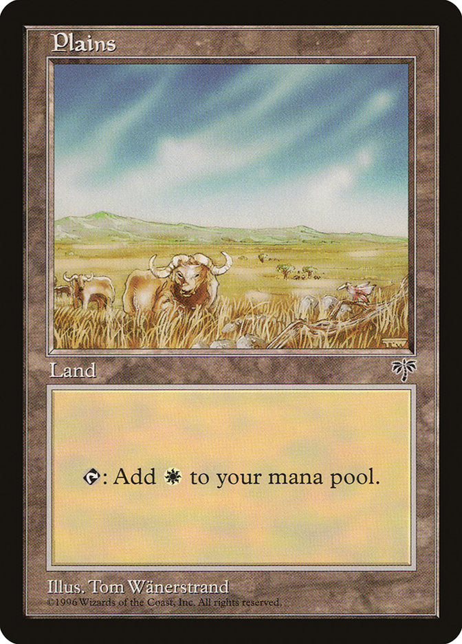 Plains (Oxen / Signature on Right) [Mirage] | Exor Games Truro