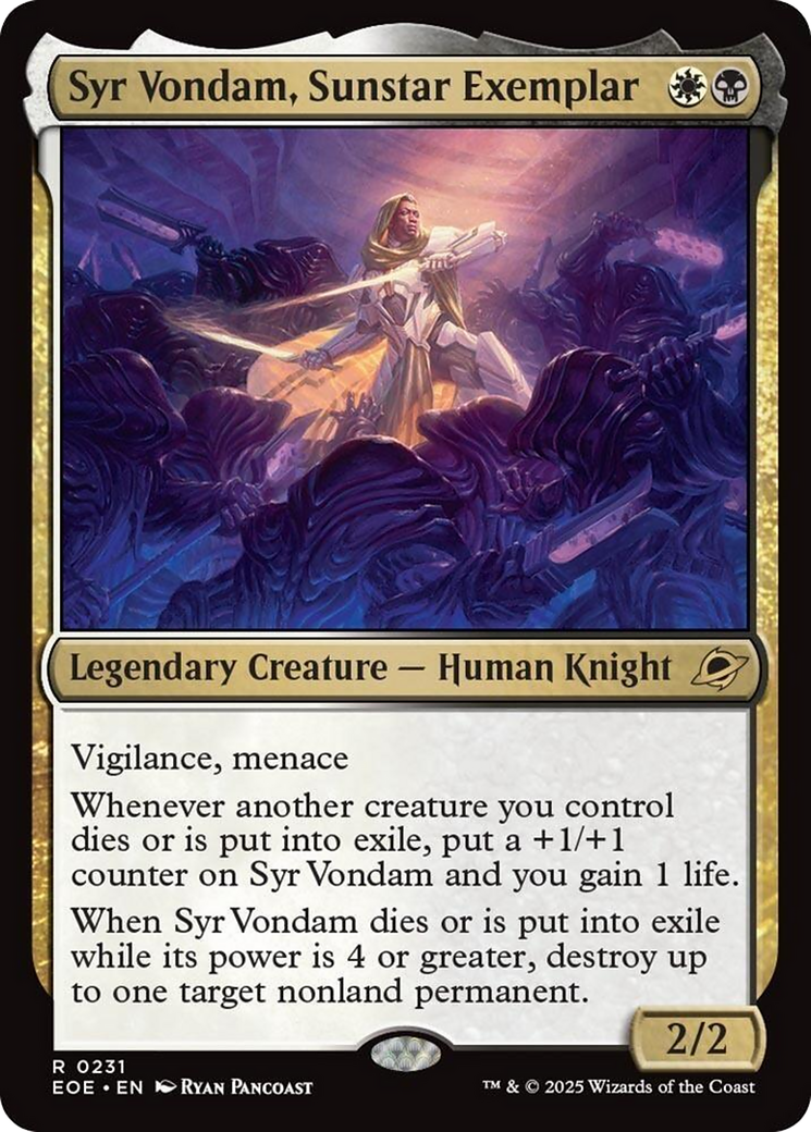 Syr Vondam, Sunstar Exemplar [Edge of Eternities] | Exor Games Truro
