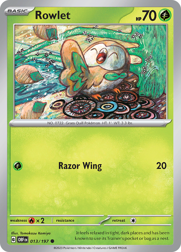 Rowlet (013/197) [Scarlet & Violet: Obsidian Flames] | Exor Games Truro