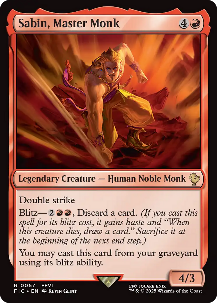 Sabin, Master Monk [FINAL FANTASY Commander] | Exor Games Truro