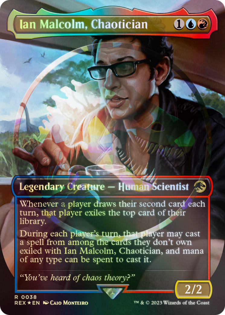 Ian Malcolm, Chaotician (Emblem) (Borderless) [Jurassic World Collection Tokens] | Exor Games Truro