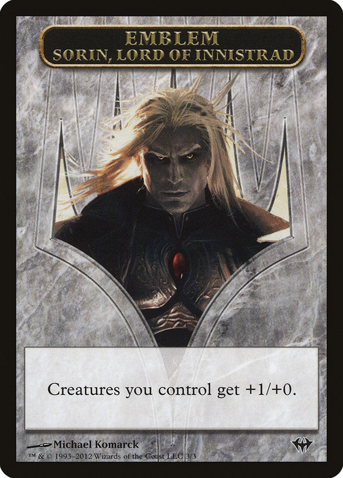 Sorin, Lord of Innistrad Emblem [Dark Ascension Tokens] | Exor Games Truro