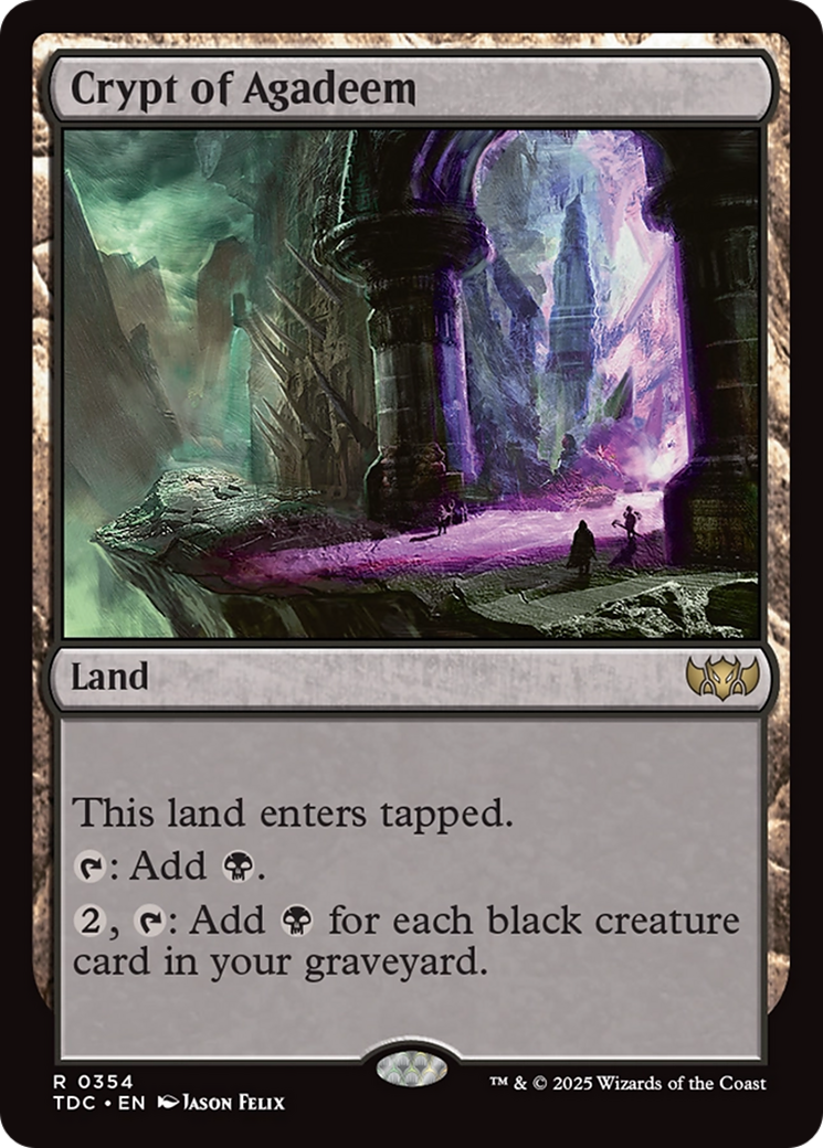 Crypt of Agadeem [Tarkir: Dragonstorm Commander] | Exor Games Truro