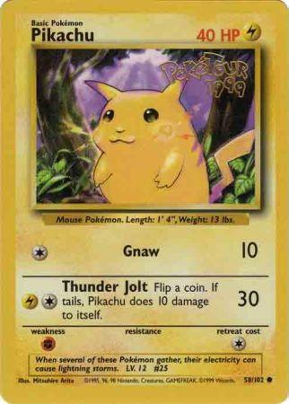 Pikachu (58/102) (PokeTour 1999 Promo) [Miscellaneous Cards] | Exor Games Truro