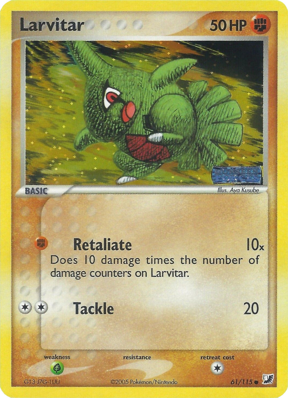 Larvitar (61/115) (Stamped) [EX: Unseen Forces] | Exor Games Truro