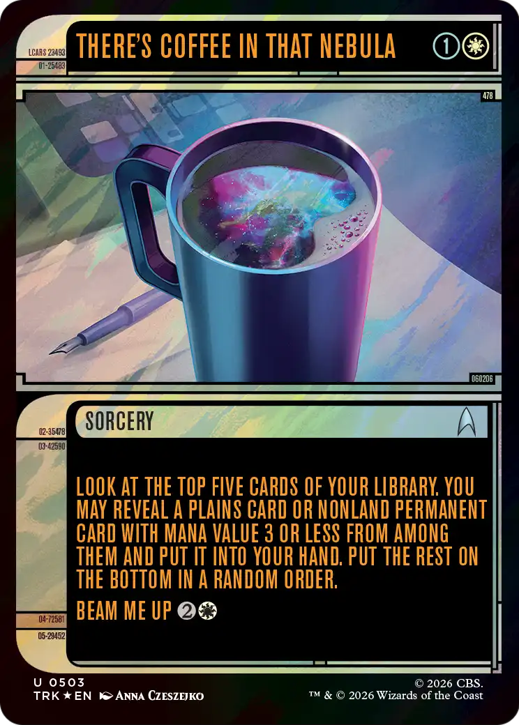 There's Coffee in that Nebula (Showcase) (Surge Foil) [Star Trek] | Exor Games Truro