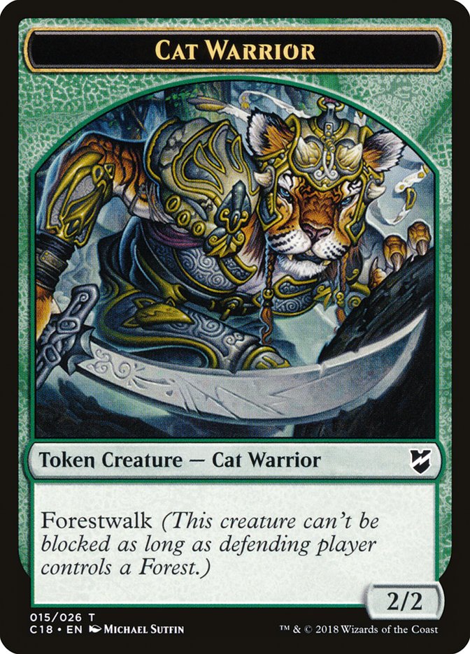 Cat Warrior Token [Commander 2018 Tokens] | Exor Games Truro