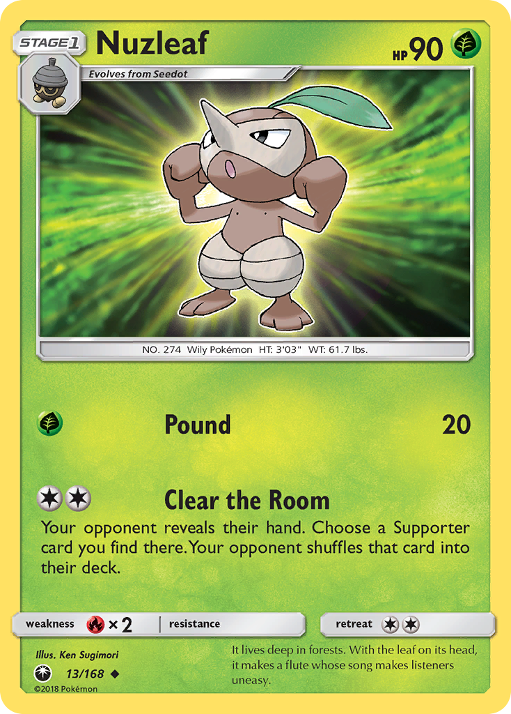 Nuzleaf (13/168) [Sun & Moon: Celestial Storm] | Exor Games Truro