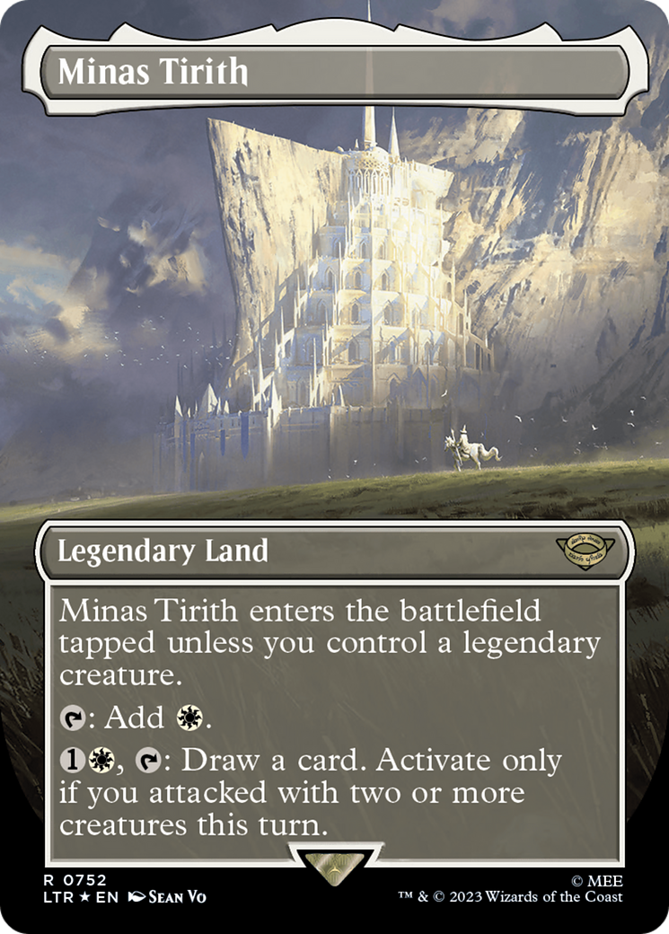 Minas Tirith (Borderless) (Surge Foil) [The Lord of the Rings: Tales of Middle-Earth] | Exor Games Truro
