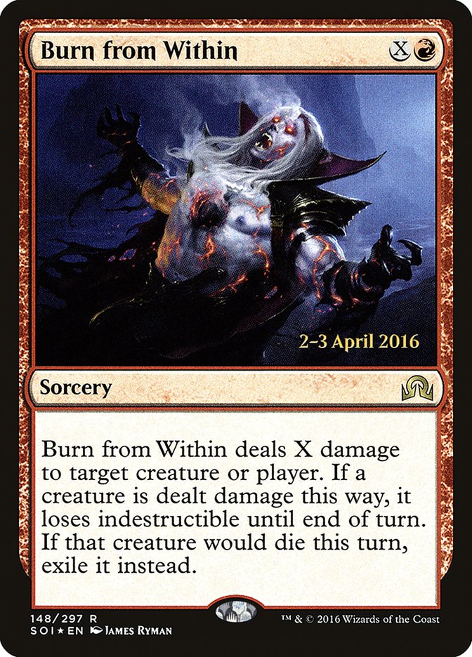 Burn from Within [Shadows over Innistrad Prerelease Promos] | Exor Games Truro