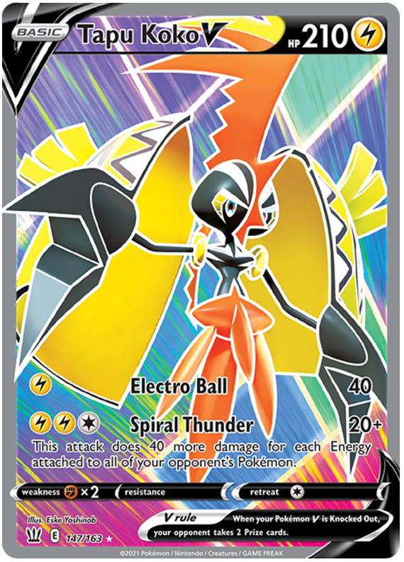 Tapu Koko V (147/163) [Sword & Shield: Battle Styles] | Exor Games Truro