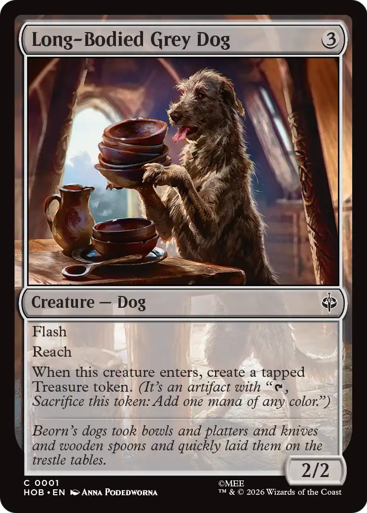Long-Bodied Grey Dog [The Hobbit] | Exor Games Truro