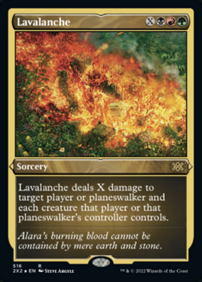 Lavalanche (Foil Etched) [Double Masters 2022] | Exor Games Truro