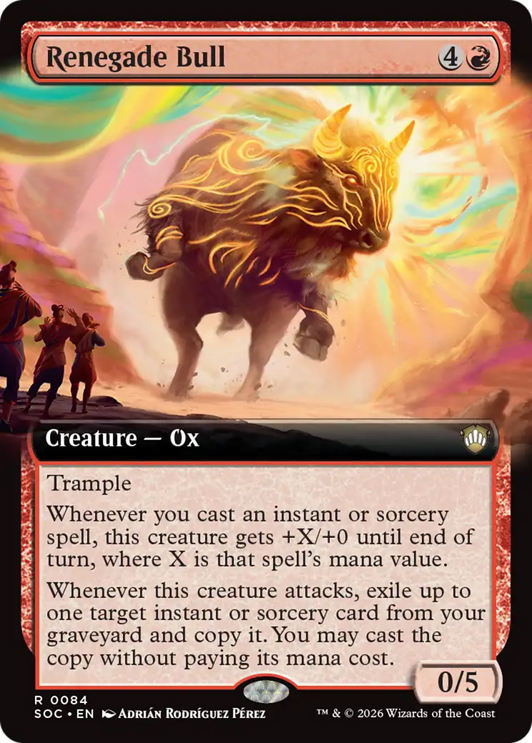 Renegade Bull (Extended Art) [Secrets of Strixhaven Commander] | Exor Games Truro