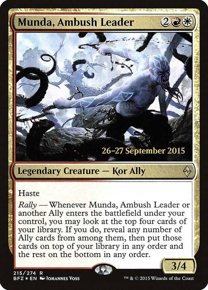 Munda, Ambush Leader [Battle for Zendikar Prerelease Promos] | Exor Games Truro