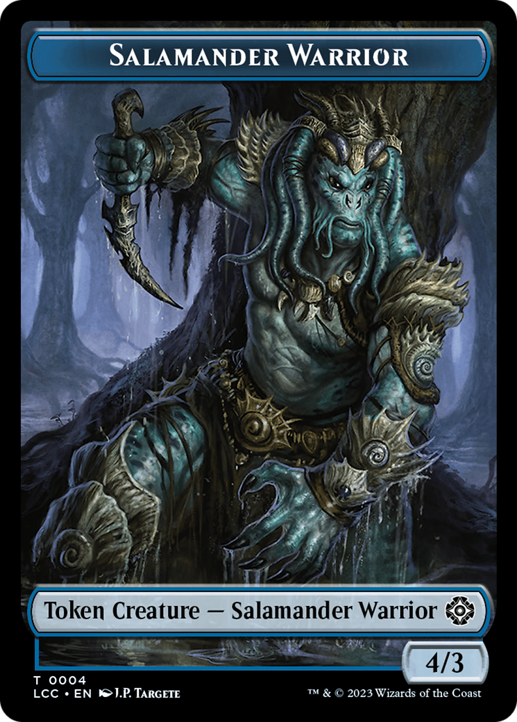 Salamander Warrior // Treasure Double-Sided Token [The Lost Caverns of Ixalan Commander Tokens] | Exor Games Truro