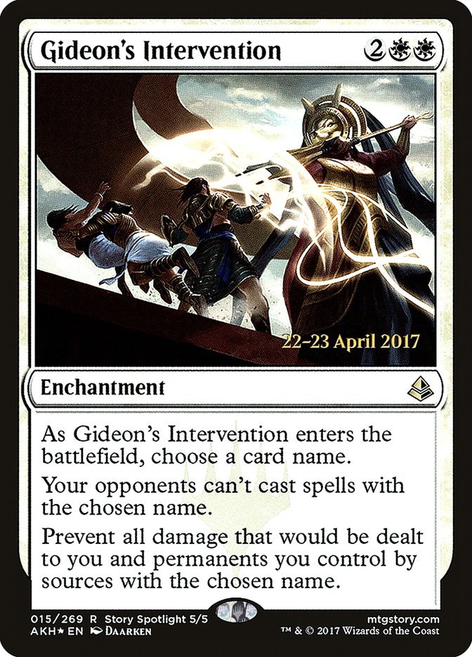 Gideon's Intervention [Amonkhet Prerelease Promos] | Exor Games Truro