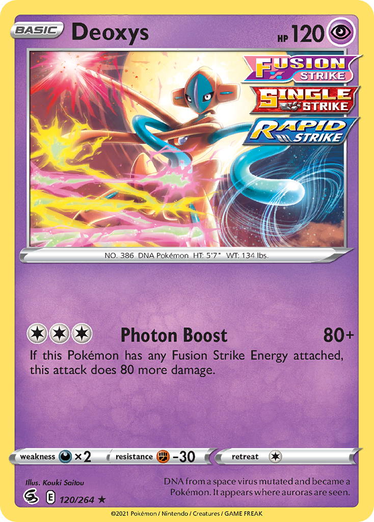 Deoxys (120/264) (Theme Deck Exclusive) [Sword & Shield: Fusion Strike] | Exor Games Truro