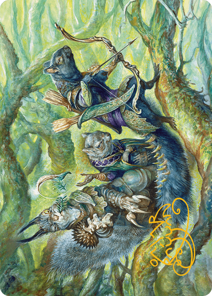 The Odd Acorn Gang Art Card (Gold-Stamped Signature) [Bloomburrow Art Series] | Exor Games Truro