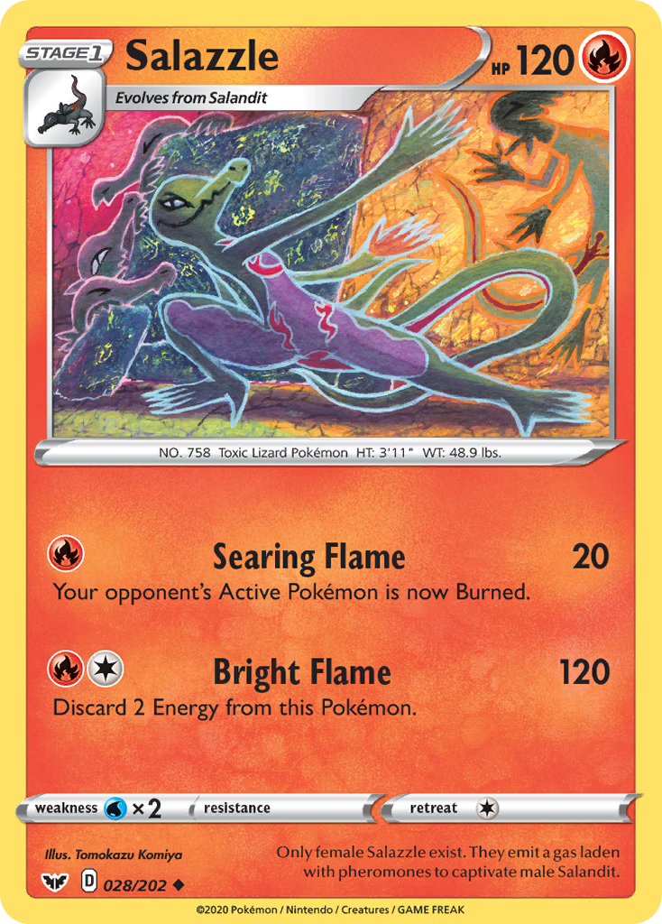 Salazzle (028/202) [Sword & Shield: Base Set] | Exor Games Truro