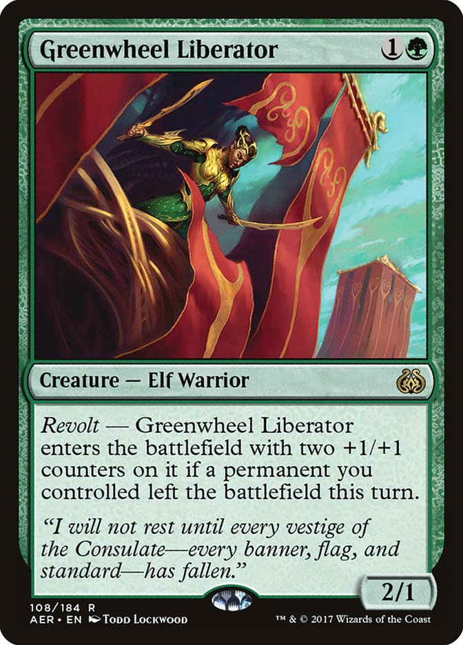 Greenwheel Liberator [Aether Revolt] | Exor Games Truro