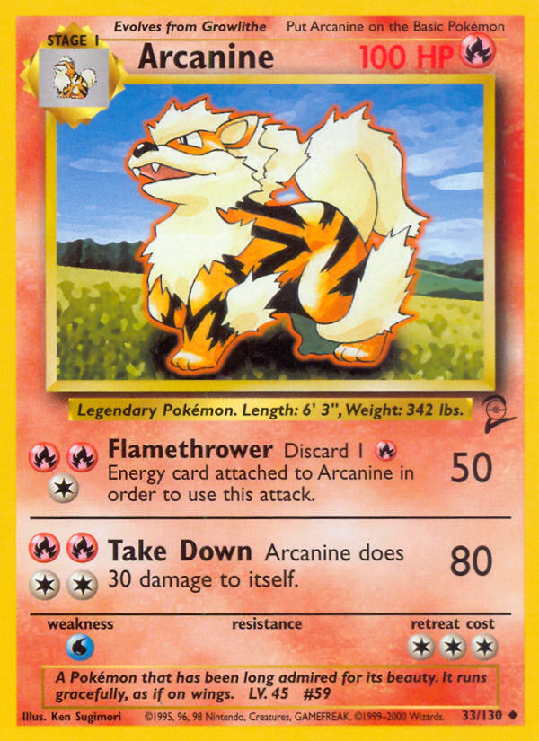 Arcanine (33/130) [Base Set 2] | Exor Games Truro