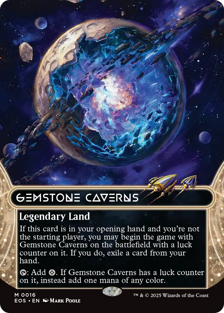 Gemstone Caverns (0016) (Borderless) [Edge of Eternities: Stellar Sights] | Exor Games Truro