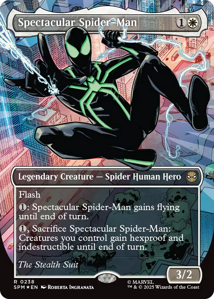 Spectacular Spider-Man (0238) (Borderless) (Textured Foil) [Marvel's Spider-Man] | Exor Games Truro