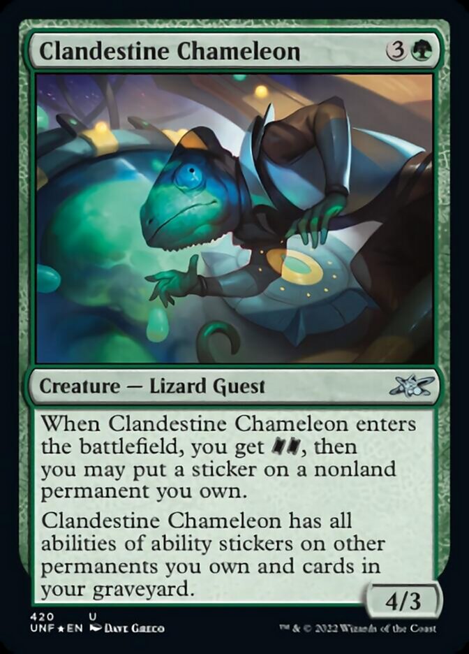 Clandestine Chameleon (Galaxy Foil) [Unfinity] | Exor Games Truro