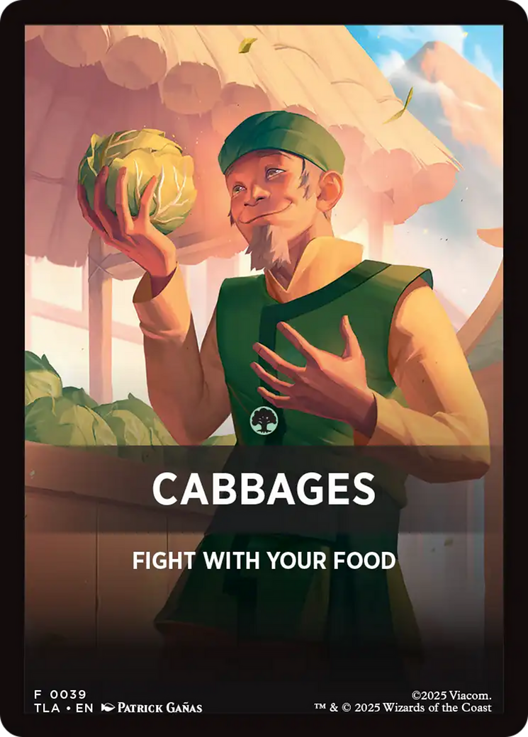 Cabbages Theme Card [Avatar: The Last Airbender Tokens] | Exor Games Truro