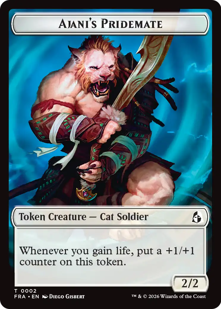 Ajani's Pridemate // Ajani Resolute Double-Sided Token [Reality Fracture Tokens] | Exor Games Truro
