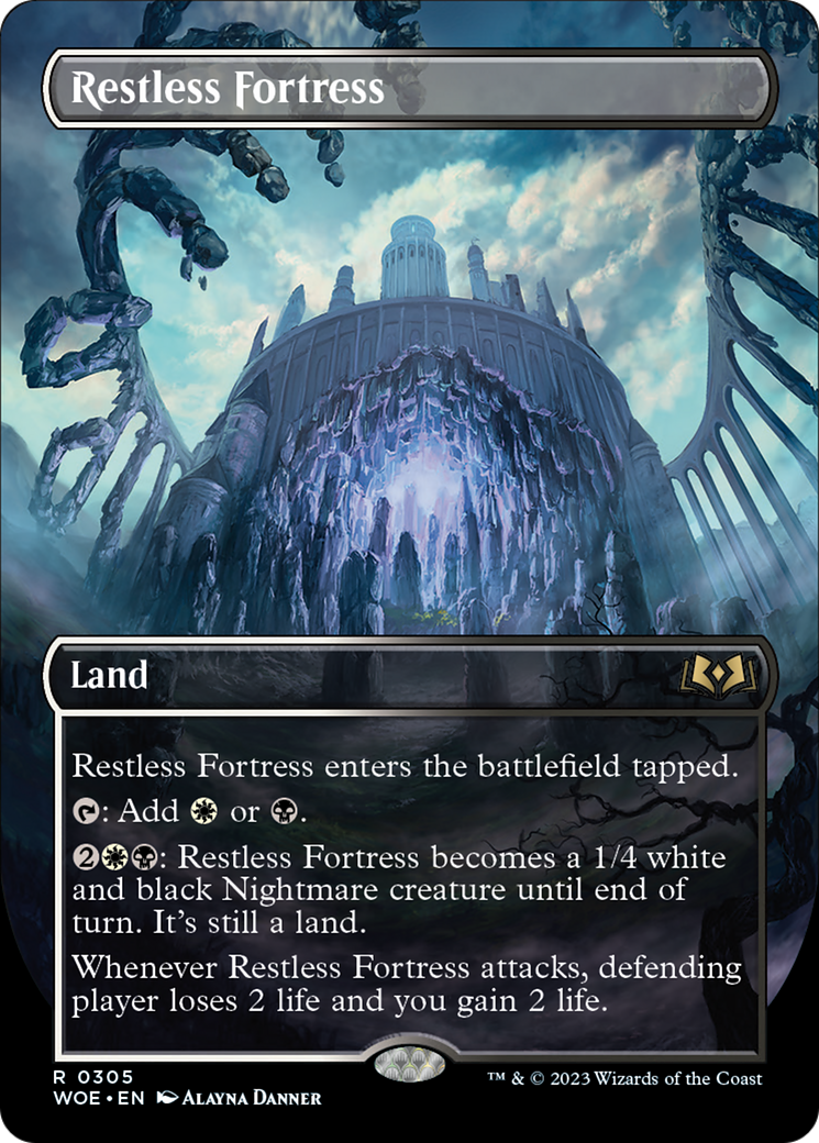 Restless Fortress (Borderless Alternate Art) [Wilds of Eldraine] | Exor Games Truro