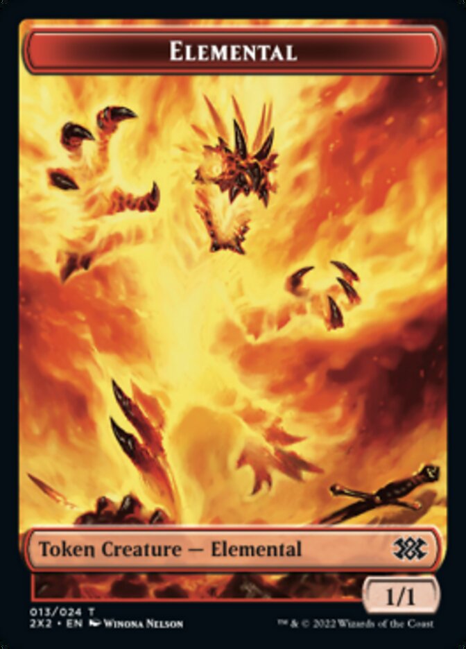 Elemental // Angel Double-Sided Token [Double Masters 2022 Tokens] | Exor Games Truro