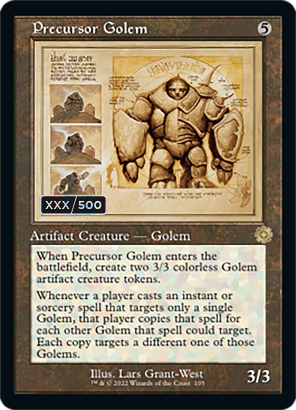 Precursor Golem (Retro Schematic) (Serialized) [The Brothers' War Retro Artifacts] | Exor Games Truro