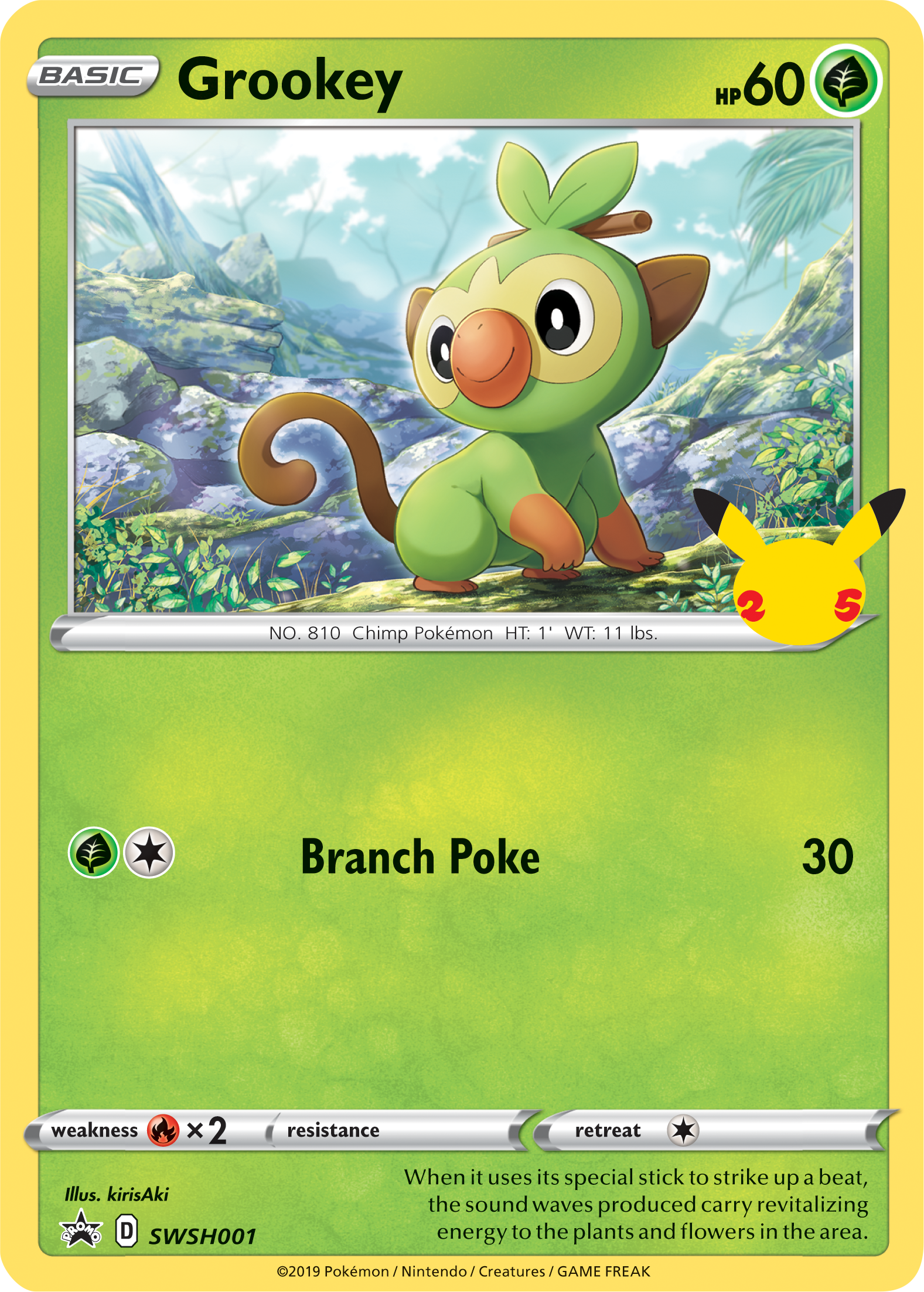 Grookey (SWSH001) (Jumbo Card) [First Partner Pack] | Exor Games Truro