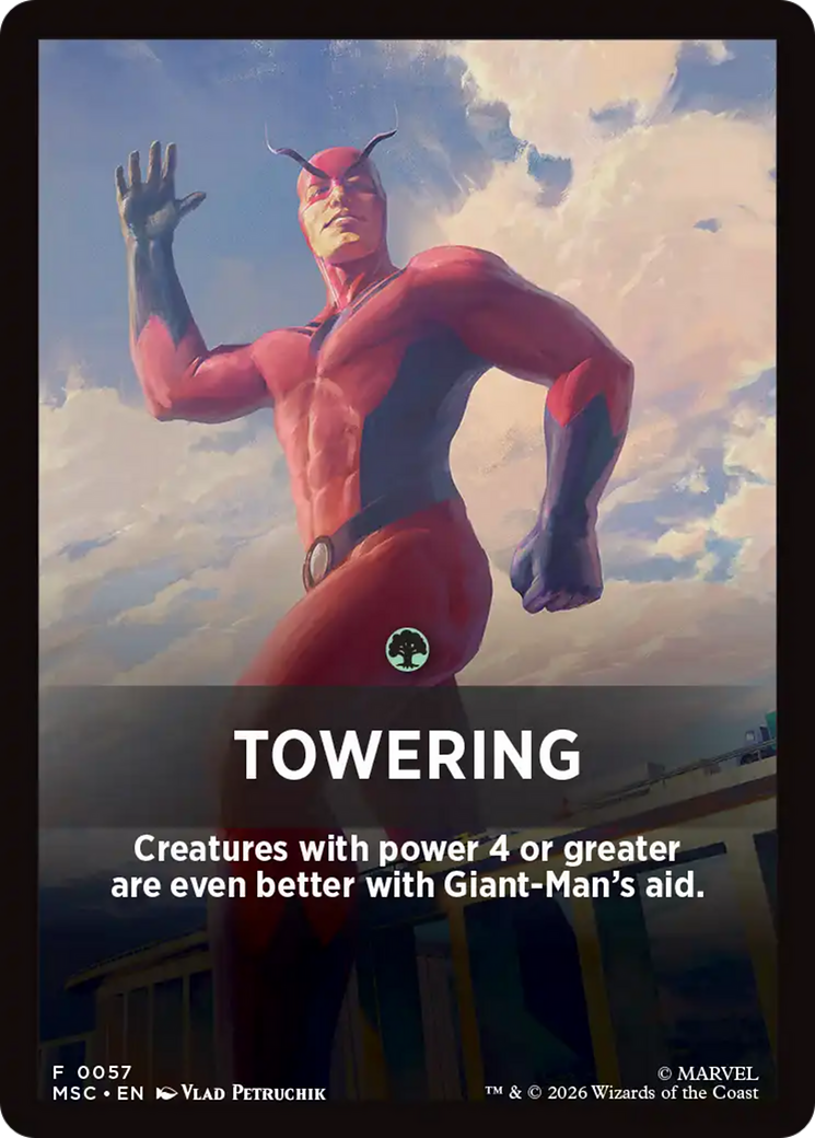 Towering Theme Card [Marvel Super Heroes Commander] | Exor Games Truro