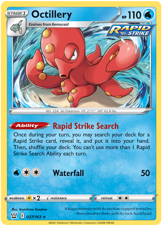 Octillery (037/163) (Theme Deck Exclusive) [Sword & Shield: Battle Styles] | Exor Games Truro