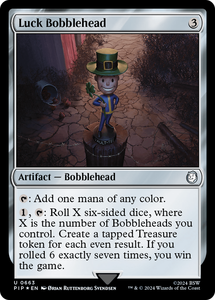Luck Bobblehead (Surge Foil) [Fallout] | Exor Games Truro