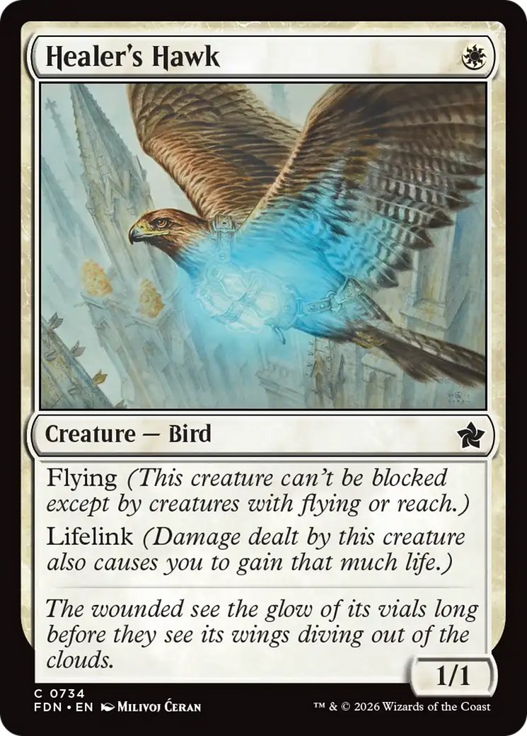 Healer's Hawk (0734) [Foundations] | Exor Games Truro