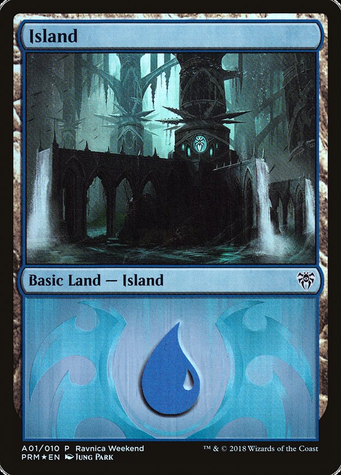 Island (A01) [Ravnica Allegiance Ravnica Weekend] | Exor Games Truro