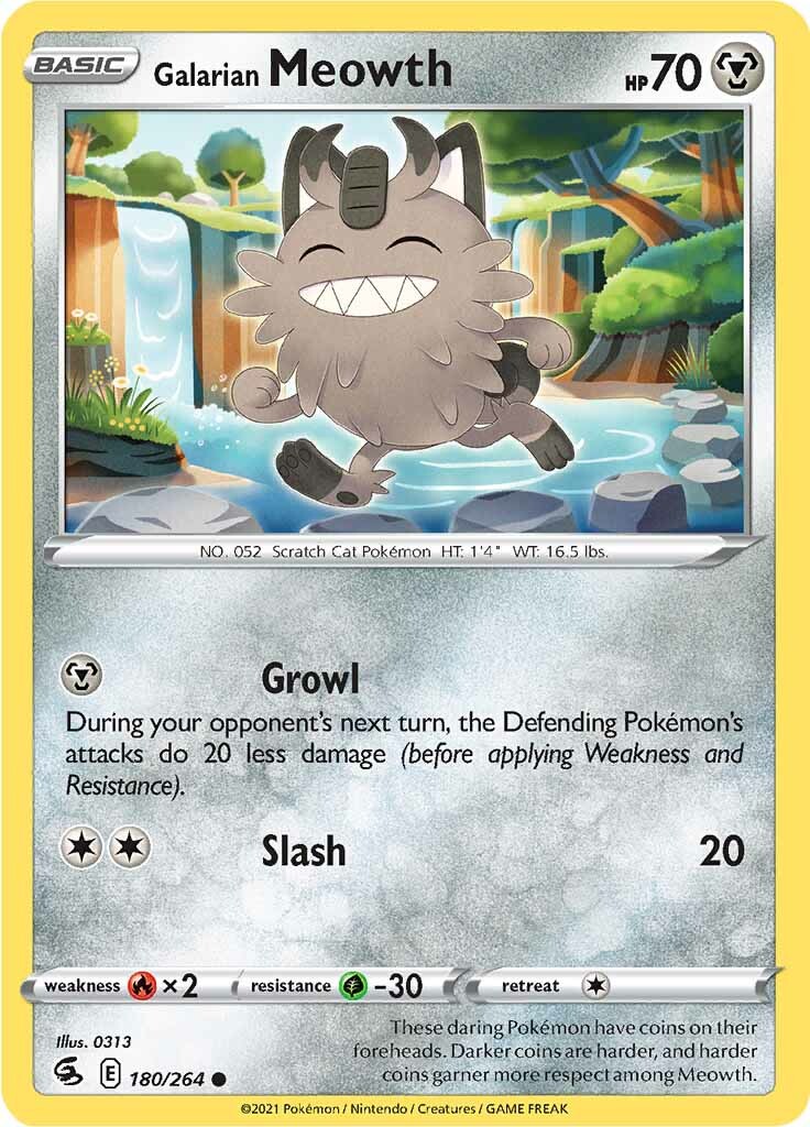 Galarian Meowth (180/264) [Sword & Shield: Fusion Strike] | Exor Games Truro