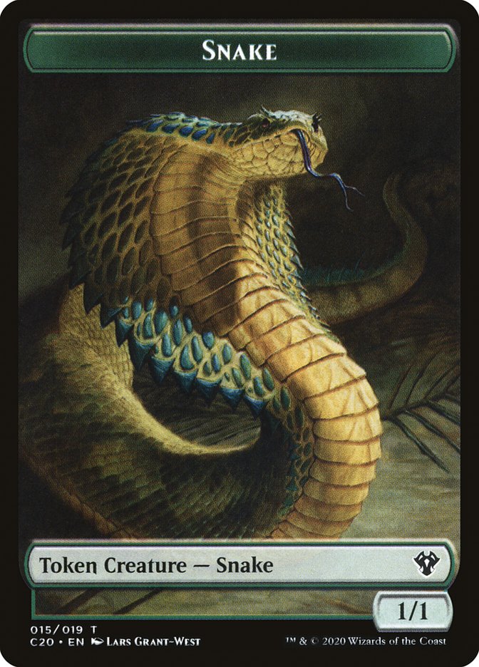 Beast (010) // Snake Double-Sided Token [Commander 2020 Tokens] | Exor Games Truro