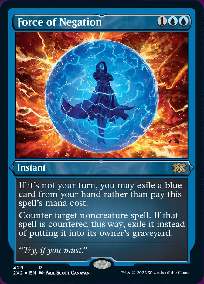Force of Negation (Foil Etched) [Double Masters 2022] | Exor Games Truro