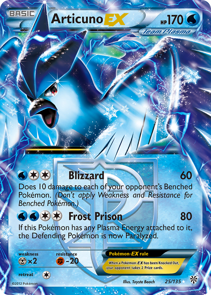 Articuno EX (25/135) [Black & White: Plasma Storm] | Exor Games Truro
