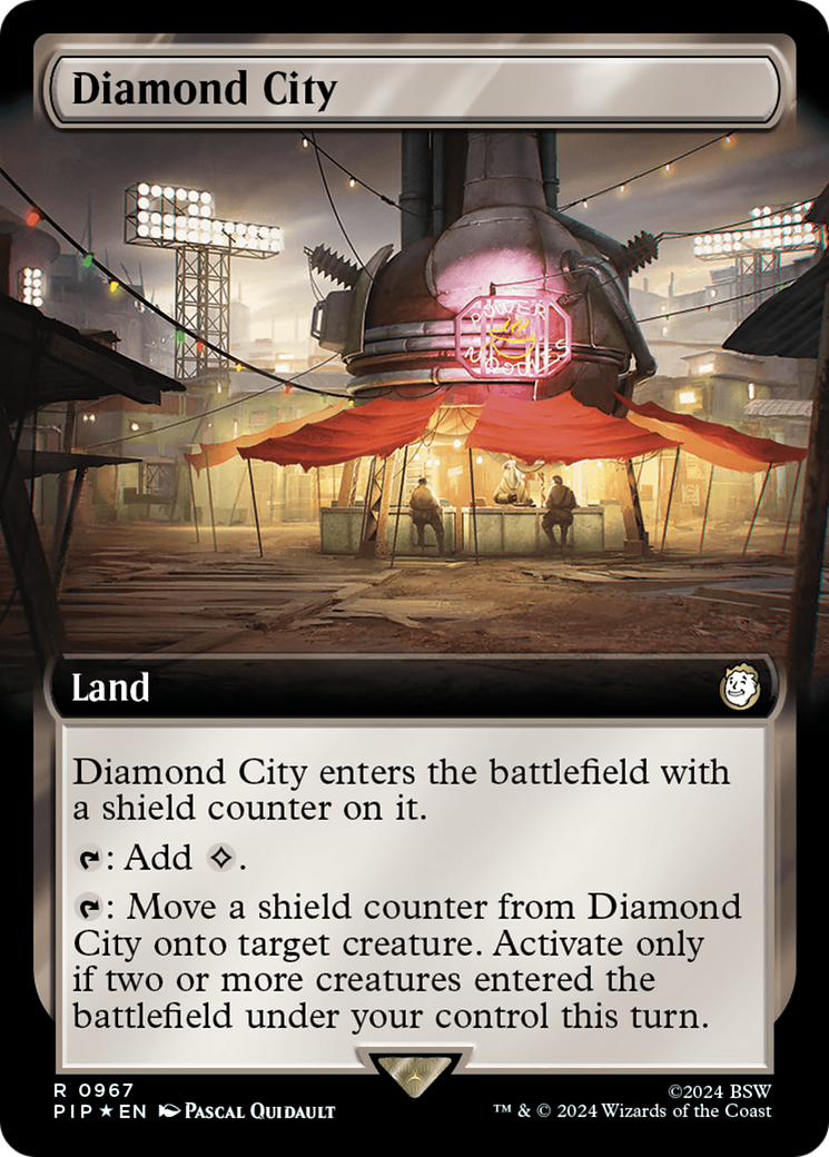 Diamond City (Extended Art) (Surge Foil) [Fallout] | Exor Games Truro